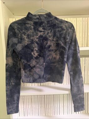 lululemon athletica Tie-Dye Crop Jacket in Navy and Gray